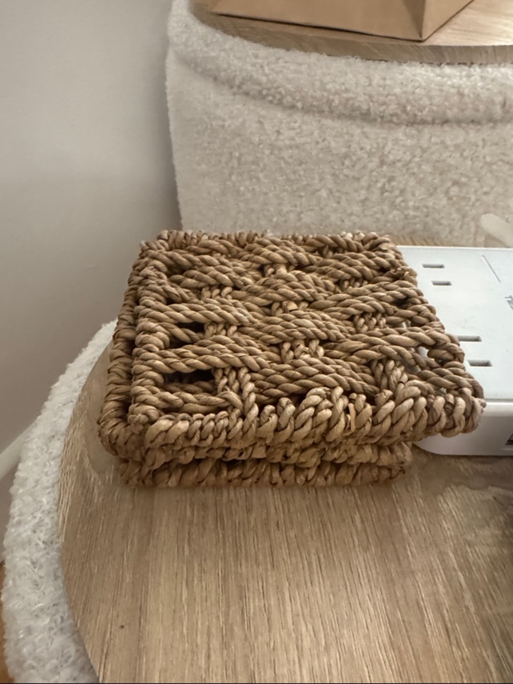 Handwoven Natural Rope Coasters - Set of 4